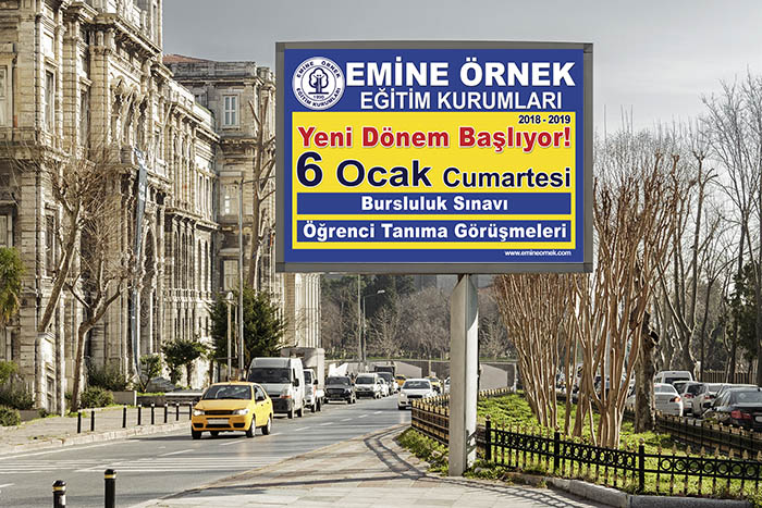 Many billboard is seen in almost every district of Istanbul.